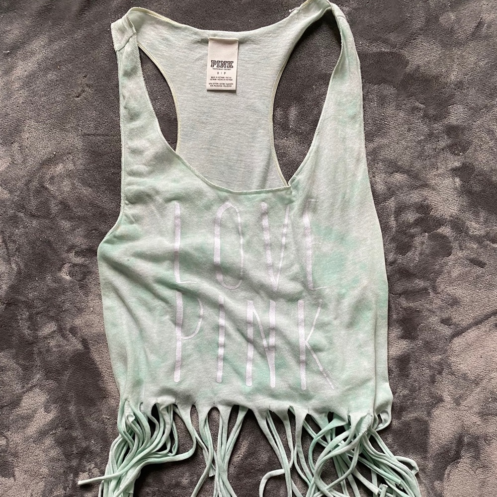 Fringe tank top crop top